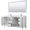 Custom image for White with Polished Chrome Trim / Giotto Quartz / 70