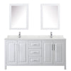 Custom image for White with Polished Chrome Trim / Giotto Quartz / Medicine Cabinets