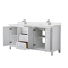 Custom image for White with Polished Chrome Trim / Giotto Quartz / No Mirror