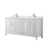 Custom image for White with Polished Chrome Trim / Giotto Quartz / No Mirror