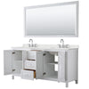 Custom image for White with Polished Chrome Trim / Giotto Quartz / 70