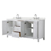 Custom image for White with Polished Chrome Trim / Giotto Quartz / No Mirror