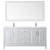 Custom image for White with Polished Chrome Trim / White Cultured Marble / 70