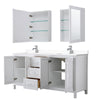 Custom image for White with Polished Chrome Trim / White Cultured Marble / Medicine Cabinets