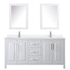 Custom image for White with Polished Chrome Trim / White Quartz / Medicine Cabinets