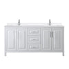 Custom image for White with Polished Chrome Trim / White Quartz / No Mirror