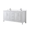 Custom image for White with Polished Chrome Trim / White Quartz / No Mirror