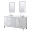 Custom image for White with Polished Chrome Trim / White Quartz / 24