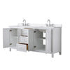 Custom image for White with Polished Chrome Trim / White Quartz / No Mirror