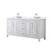 Custom image for White with Polished Chrome Trim / White Quartz / No Mirror