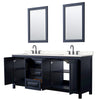 Custom image for Dark Blue with Matte Black Trim / Carrara Cultured Marble / 24
