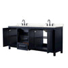 Custom image for Dark Blue with Matte Black Trim / Carrara Cultured Marble / No Mirror