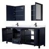 Custom image for Dark Blue with Matte Black Trim / White Quartz / Medicine Cabinets