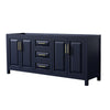 Custom image for Dark Blue with Brushed Gold Trim / No Mirror