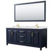 Custom image for Dark Blue with Brushed Gold Trim / Giotto Quartz / 70