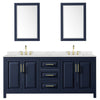 Custom image for Dark Blue with Brushed Gold Trim / Giotto Quartz / 24