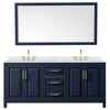 Custom image for Dark Blue with Brushed Gold Trim / Giotto Quartz / 70