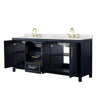 Custom image for Dark Blue with Brushed Gold Trim / Giotto Quartz / No Mirror