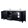 Custom image for Dark Blue with Brushed Gold Trim / White Quartz / No Mirror