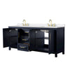 Custom image for Dark Blue with Brushed Gold Trim / White Quartz / No Mirror