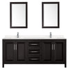 Custom image for Dark Espresso with Polished Chrome Trim / Carrara Cultured Marble / 24