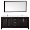 Custom image for Dark Espresso with Polished Chrome Trim / Carrara Cultured Marble / 70