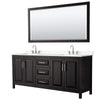 Custom image for Dark Espresso with Polished Chrome Trim / Carrara Cultured Marble / 70