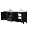 Custom image for Dark Espresso with Polished Chrome Trim / Carrara Cultured Marble / No Mirror