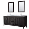 Custom image for Dark Espresso with Polished Chrome Trim / White Carrara Marble / 24