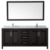 Custom image for Dark Espresso with Polished Chrome Trim / White Carrara Marble / 70