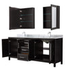 Custom image for Dark Espresso with Polished Chrome Trim / White Carrara Marble / Medicine Cabinets