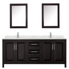 Custom image for Dark Espresso with Polished Chrome Trim / Giotto Quartz / Medicine Cabinets