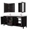 Custom image for Dark Espresso with Polished Chrome Trim / Giotto Quartz / Medicine Cabinets