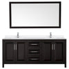 Custom image for Dark Espresso with Polished Chrome Trim / White Quartz / 70