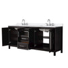 Custom image for Dark Espresso with Polished Chrome Trim / White Quartz / No Mirror