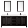 Custom image for Dark Espresso with Matte Black Trim / Carrara Cultured Marble / 24
