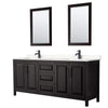 Custom image for Dark Espresso with Matte Black Trim / Carrara Cultured Marble / 24