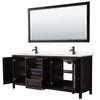 Custom image for Dark Espresso with Matte Black Trim / Carrara Cultured Marble / 70