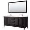 Custom image for Dark Espresso with Matte Black Trim / Carrara Cultured Marble / 70