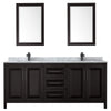 Custom image for Dark Espresso with Matte Black Trim / White Carrara Marble / 24