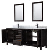 Custom image for Dark Espresso with Matte Black Trim / White Carrara Marble / 24
