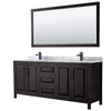 Custom image for Dark Espresso with Matte Black Trim / White Carrara Marble / 70