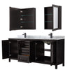 Custom image for Dark Espresso with Matte Black Trim / White Carrara Marble / Medicine Cabinets