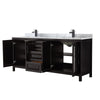 Custom image for Dark Espresso with Matte Black Trim / White Carrara Marble / No Mirror