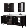 Custom image for Dark Espresso with Matte Black Trim / Giotto Quartz / Medicine Cabinets