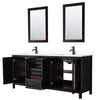 Custom image for Dark Espresso with Matte Black Trim / White Cultured Marble / 24