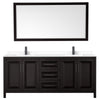 Custom image for Dark Espresso with Matte Black Trim / White Cultured Marble / 70