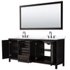 Custom image for Dark Espresso with Matte Black Trim / White Cultured Marble / 70