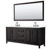 Custom image for Dark Espresso with Matte Black Trim / White Cultured Marble / 70