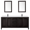 Custom image for Dark Espresso with Matte Black Trim / White Quartz / 24
